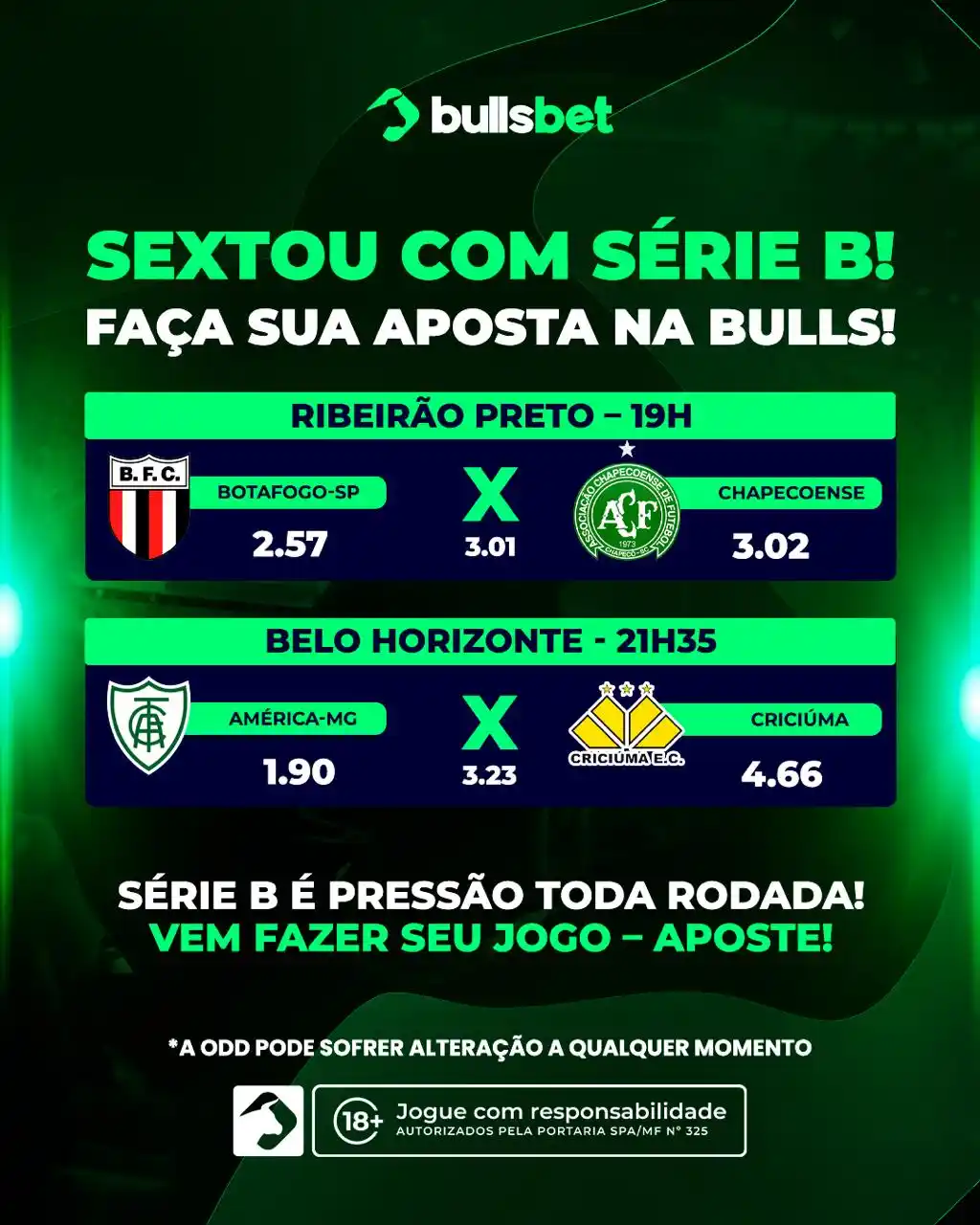 Image from Canal Bullsbet Oficial: 🎉👀 SEXTOU, HEIN? Mas antes... Temos dois jogos pela Série B, que ...