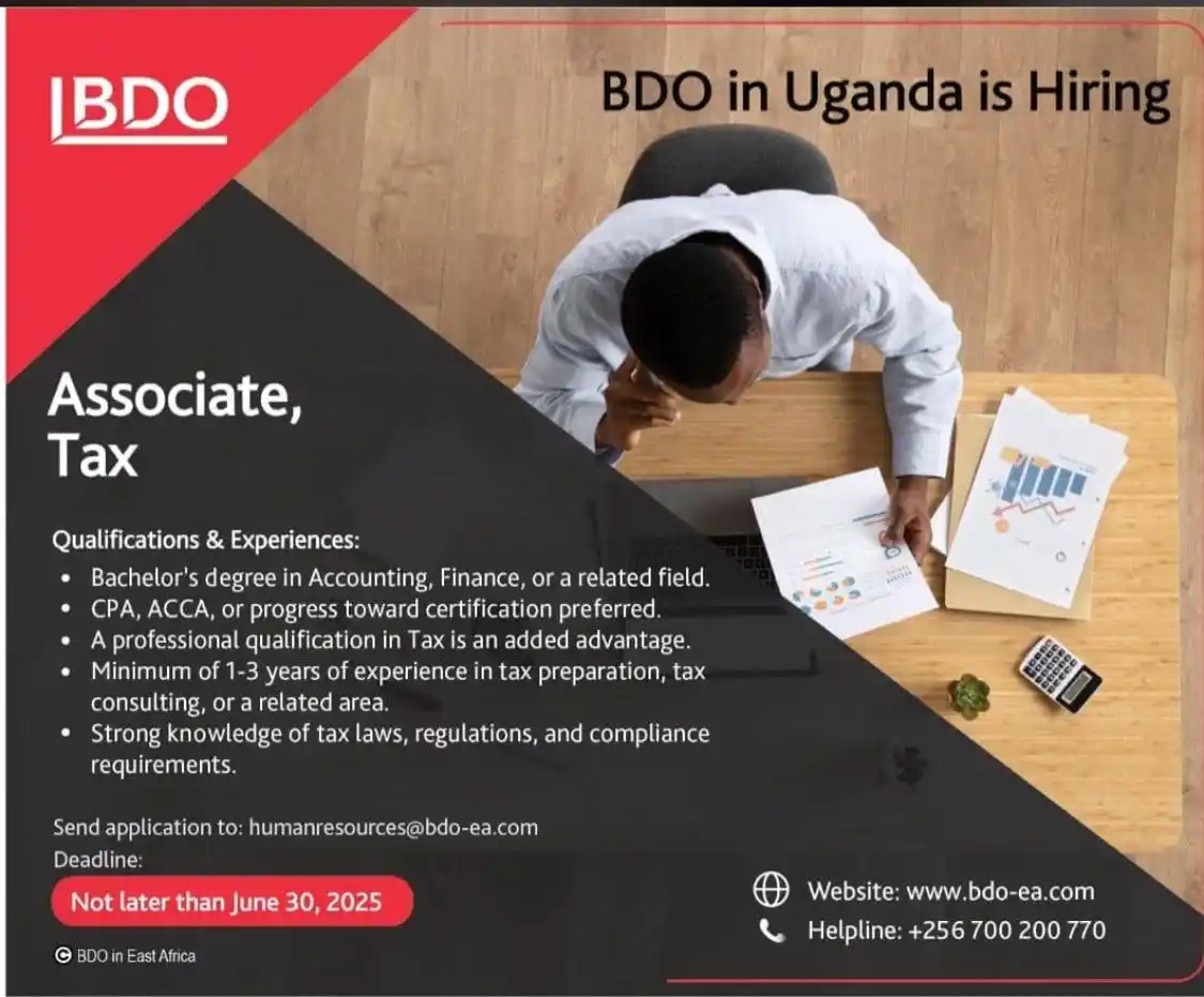 Image from OPPORTUNITY CONNECT FORUM: *TAX ASSOCIATE NEEDED AT BDO*    DEADLINE: JUNE 30 2025...