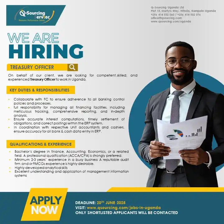 Image from OPPORTUNITY CONNECT FORUM: *TREASURY OFFICER NEEDED AT Q-SOURCING SERVICES LTD*  👍🏾 Accountants...