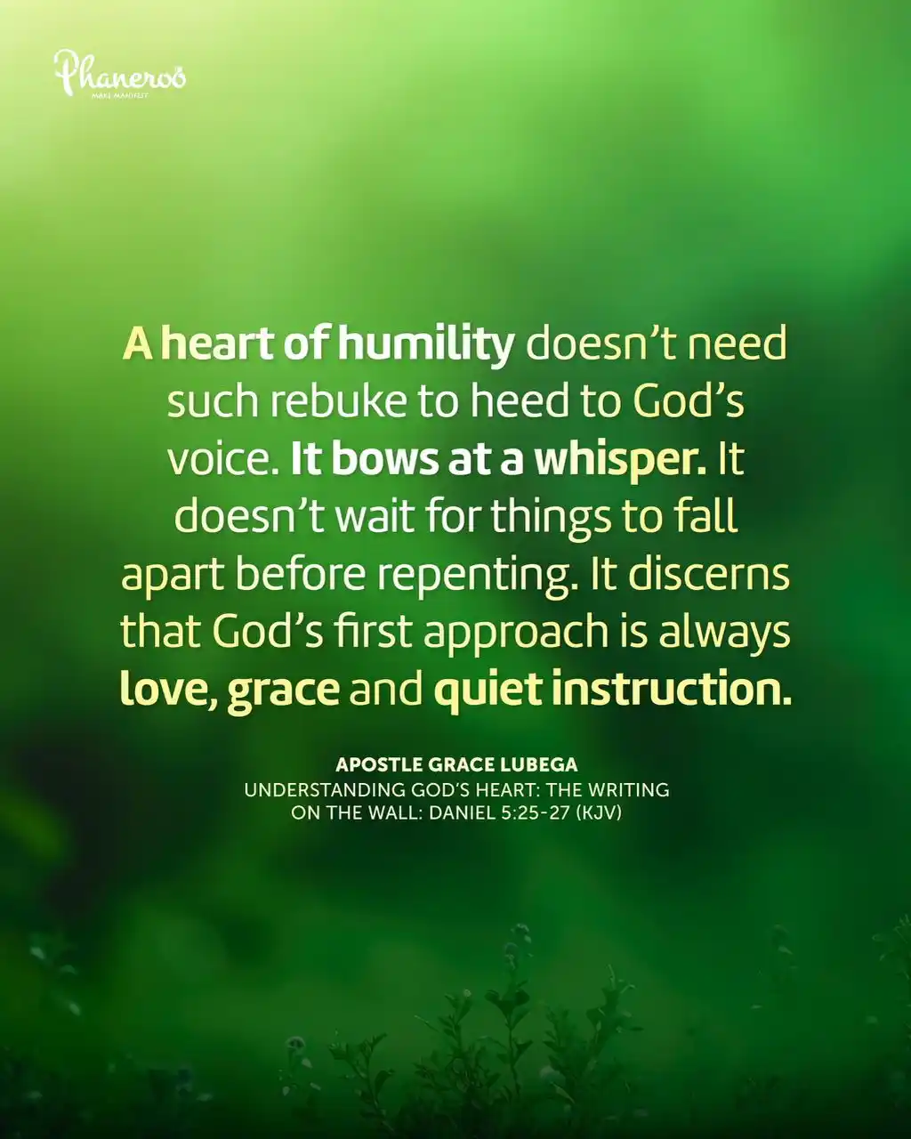 Image from Phaneroo: *UNDERSTANDING GOD’S HEART: THE WRITING ON THE WALL* - Daniel 5:25-27 ...