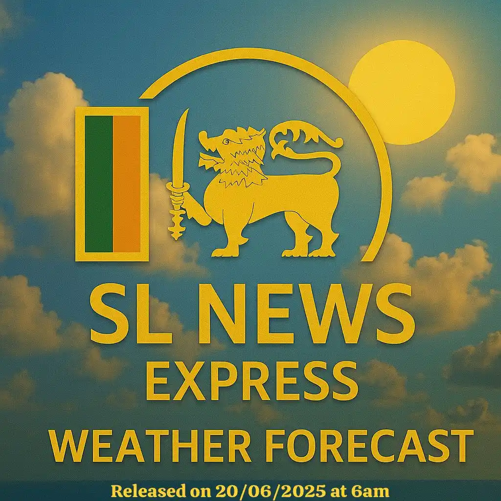 Image from SL NEWS EXPRESS (The Independent Media): *🔴 WEATHER ALERT* ```(20.06.2025)```  *📌Several spells of showers wi...