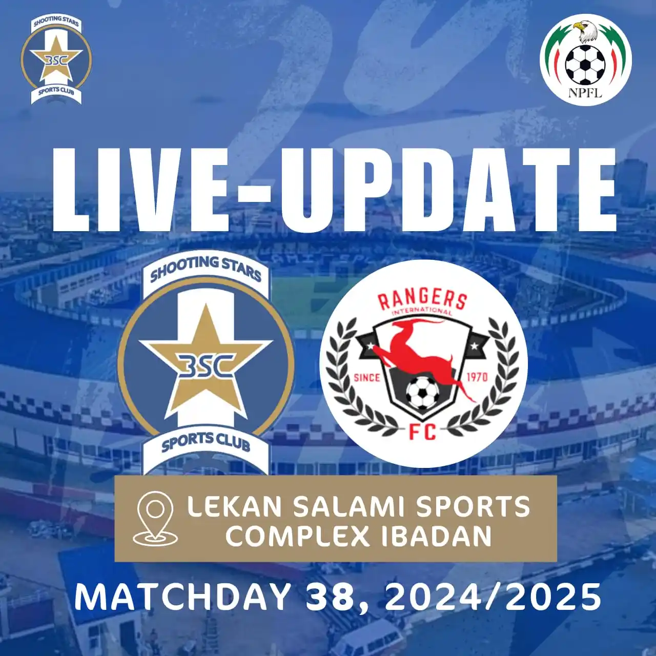 Image from Shooting Stars: 63' Shooting Stars 2-1 Rangers <a class="text-blue-500 hover:underlin...