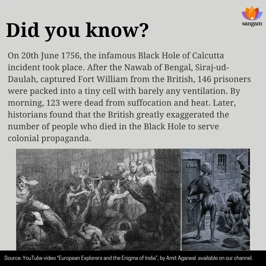 Image from SangamTalks: A year later, in 1757, Robert Clive, a British officer, used this inci...