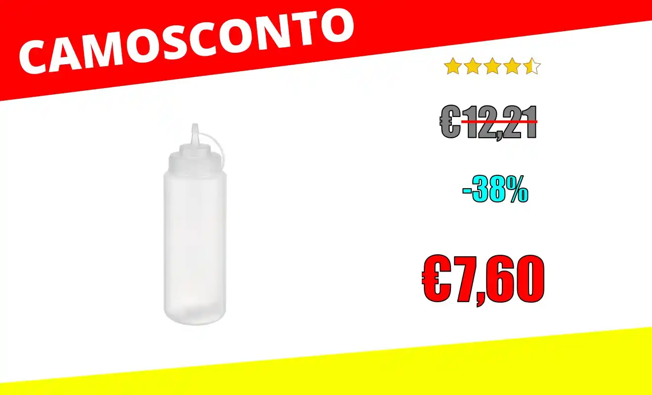 Image from OfferteSconto: *APS 93259 - Bottiglia da spremere, Ø 8 cm*   ❌ ~12,21€~  💰Sconto del...