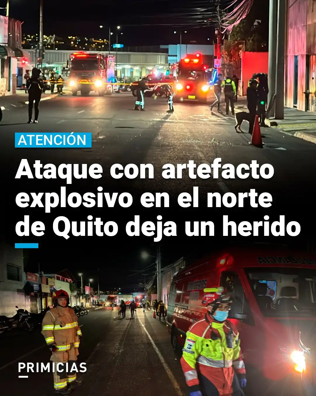 Image from PRIMICIAS: 🔴 ATENCIÓN Policía investiga explosión en la calle Logroño, entre la...