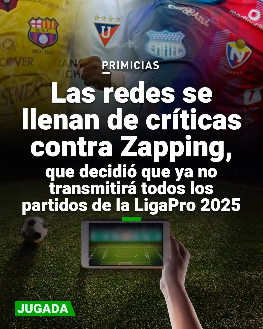 Image from PRIMICIAS: 🔴 ATENCIÓN  Zapping, la plataforma que transmite la LigaPro 2025, anu...