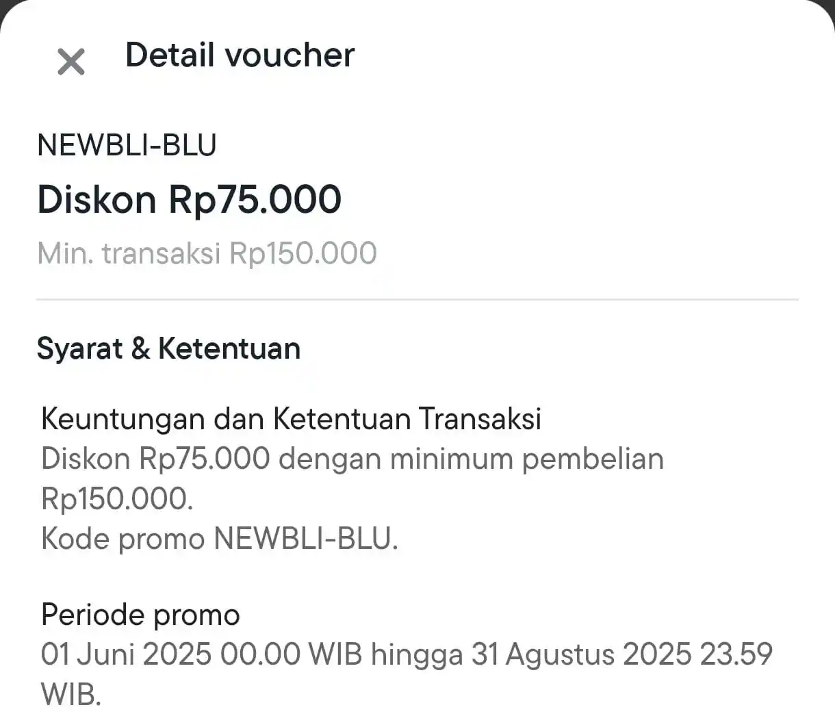 Image from DAGET & SHOPEE THR | HIDDEN GEM GARAPAN CUAN | Info Promo Diskon Racun Flashsale Lazada Kode Voucher: BELANJA 150RB BAYAR 75RB‼️ KODE : *NEWBLI-BLU* • Khusus pengguna baru...