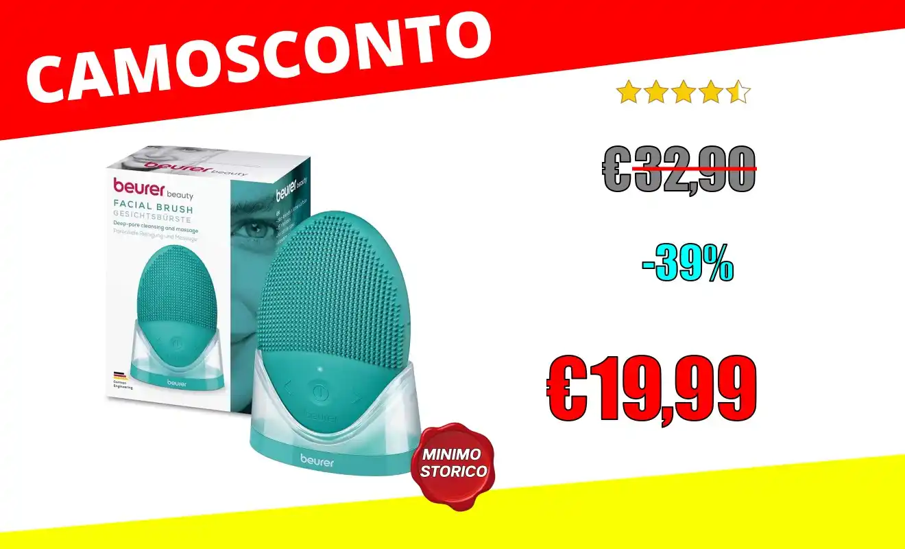 Image from OfferteSconto: *Beurer FC 52 Laguna Spazzola per il Viso Vibrante in Silicone, Pulizi...