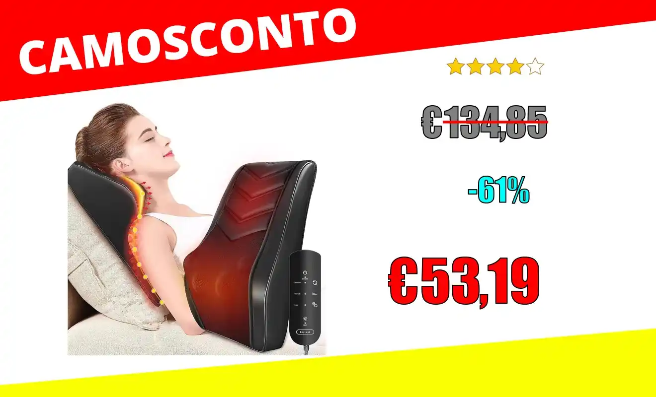 Image from OfferteSconto: *Boriwat collo massaggiatore con calore, Shiatsu massaggiatore 3D gino...
