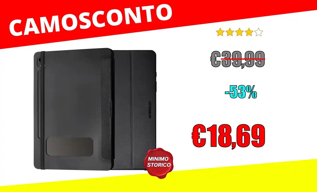 Image from OfferteSconto: *Cover OtterBox React Folio Case per Samsung Galaxy Tab S9, antishock ...