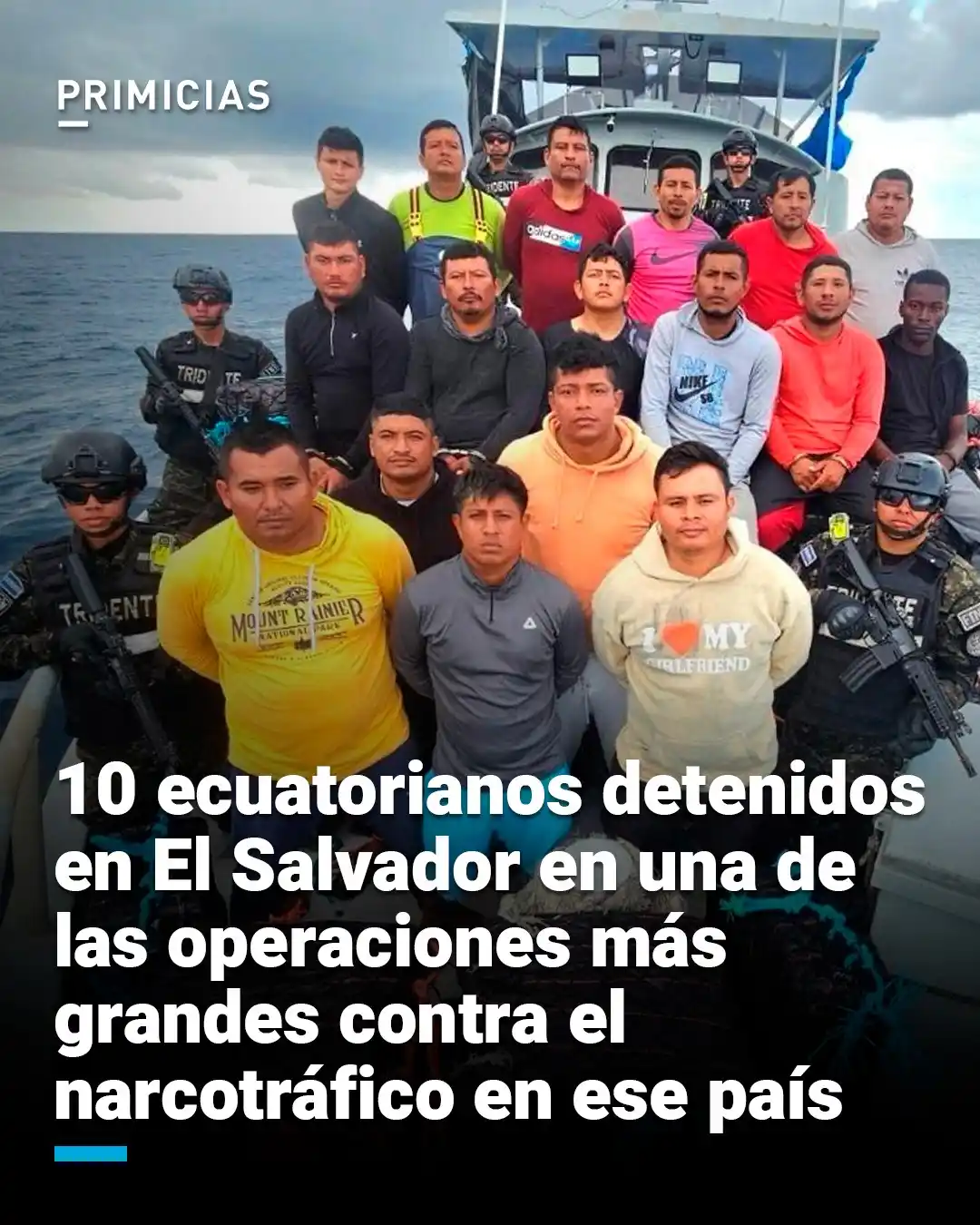 Image from PRIMICIAS: 🔴 Cuatro embarcaciones con ecuatorianos fueron detectadas en operativ...