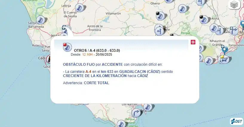 Image from EMA 112. Agencia de Emergencias de Andalucía (EMA): ⚠️CUIDADO si circulas por la autovía A-4 en dirección a <a class="text...