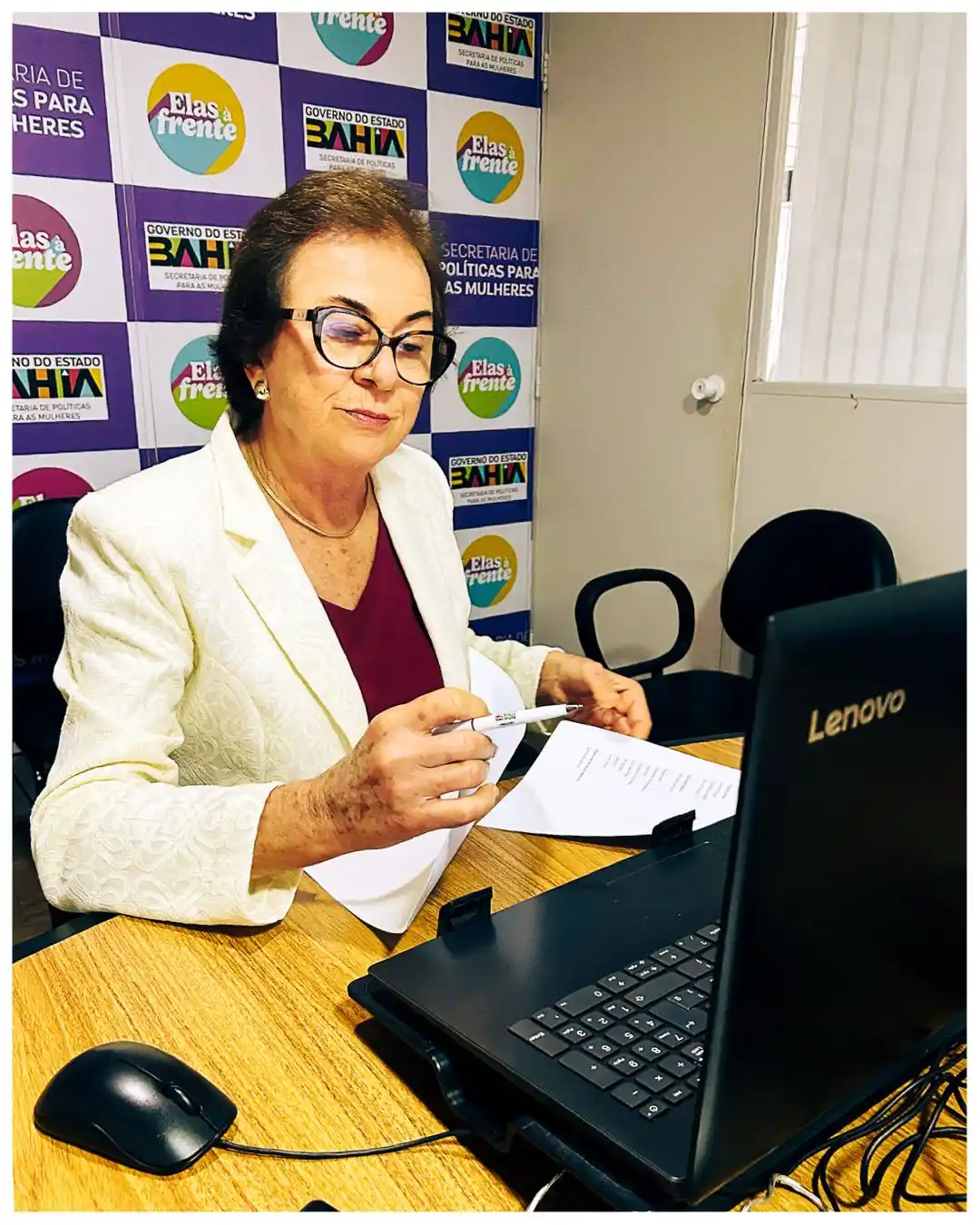 Image from Neusa Cadore | Secretária de Mulheres da Bahia: 🌐 Estamos em reunião com integrantes do Conselho Estadual, gestoras, ...