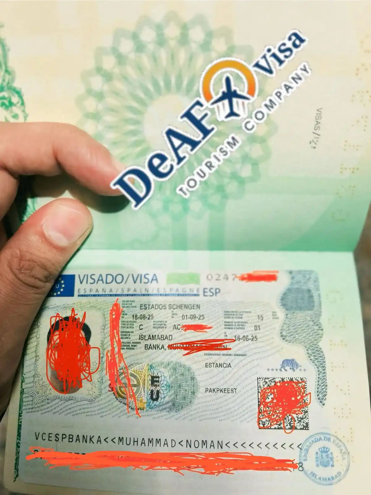 Image from DEAF IMMIGRATION VISA SERVICES: Got my first ever Schengen today from Spanish Embassy alhamdulillah! A...