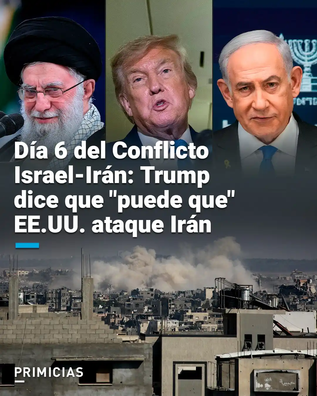 Image from PRIMICIAS: 🌎 *Internacional* Donald Trump no descartó que Estados Unidos ataque...
