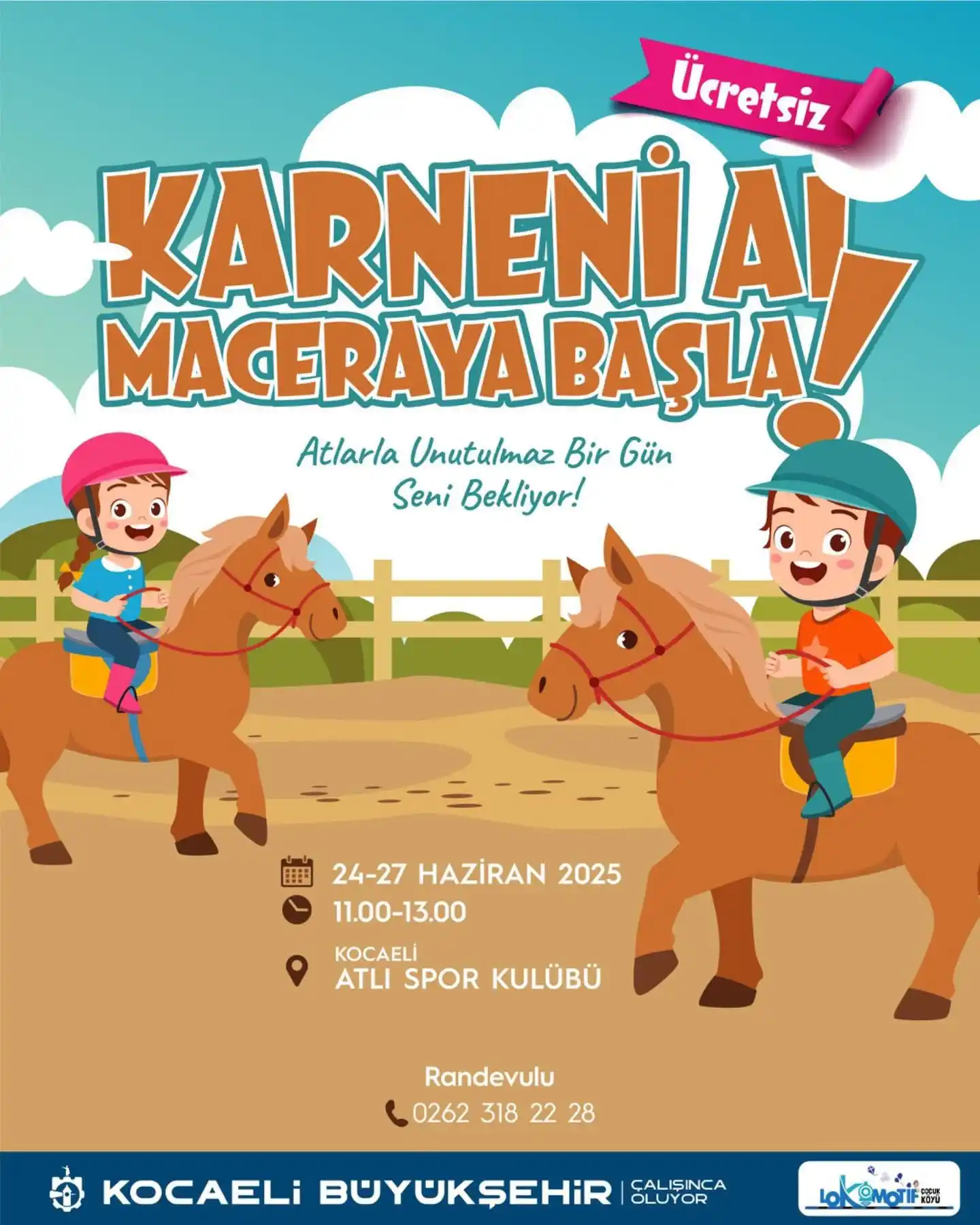 Image from Kocaeli Büyükşehir : 🎉 Karneni Al, Maceraya Başla! 🐴 Tatili atlarla karşılamaya ne dersin...