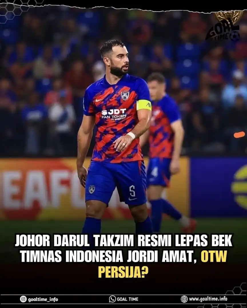 Image from GOAL TIME: Klub asal Malaysia, Johor Darul Takzim, resmi melepas pemain timnas In...