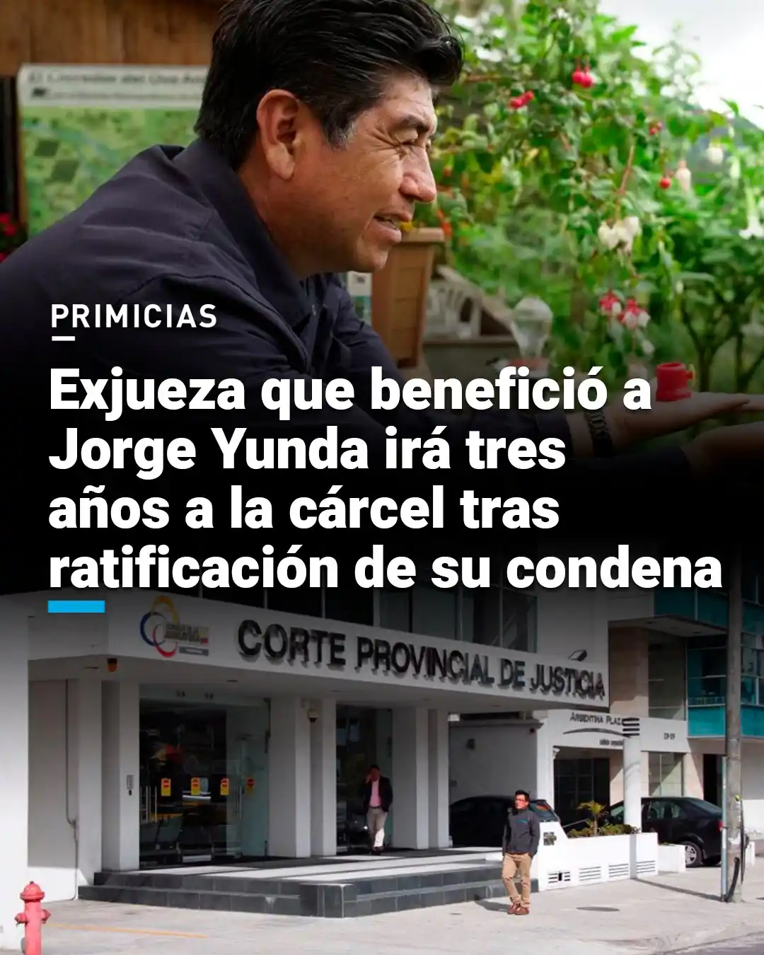 Image from PRIMICIAS: 🔴 La Corte de Justicia de Pichincha ratifica la condena de tres años ...