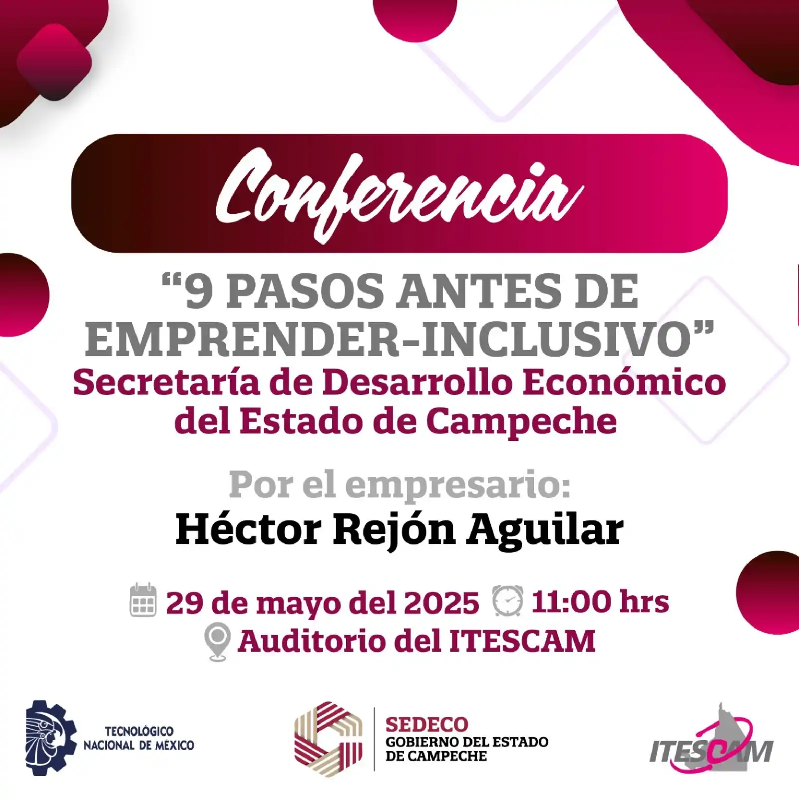 Image from Gobierno De Campeche: La SEDECO impartirá la Conferencia "9 Pasos antes de Emprender - Inclu...