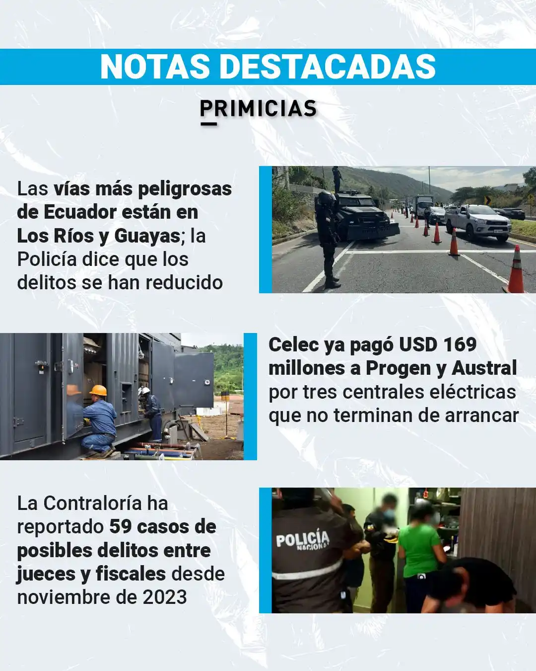 Image from PRIMICIAS: 🔴 Las vías más peligrosas de Ecuador están en Los Ríos y Guayas; la P...