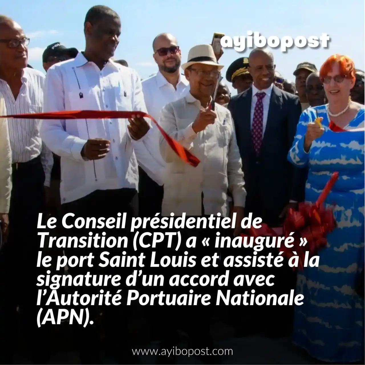 Image from AyiboPost: Le Conseil présidentiel de Transition (CPT) a « inauguré » le port Sai...