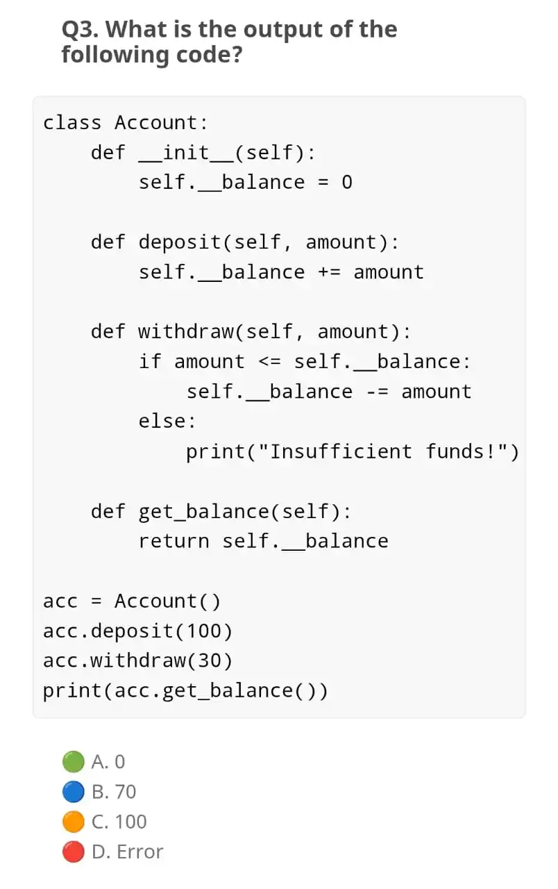 Image from Python For Beginners: 🔥 Master Python Encapsulation with Fun MCQs & Exercises! 🔥 Test your...