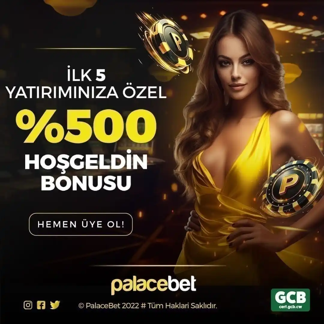 Image from Palace Resmi: ✅ Palacebet'te İlk 5 Yatırımınıza Özel %500 Hoşgeldin Bonusu 🐈⬛ 5...