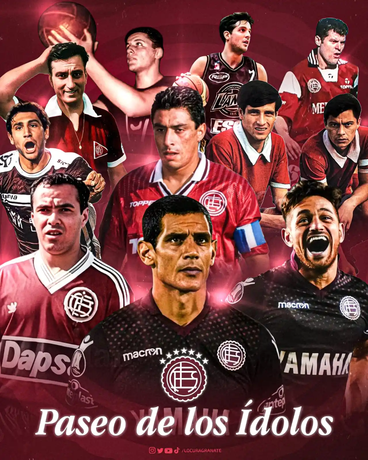 Image from LOCURA GRANATE: PASEO DE LOS ÍDOLOS 🇱🇻💥 Los 1️⃣1️⃣ jugadores emblemáticos de Lanús...