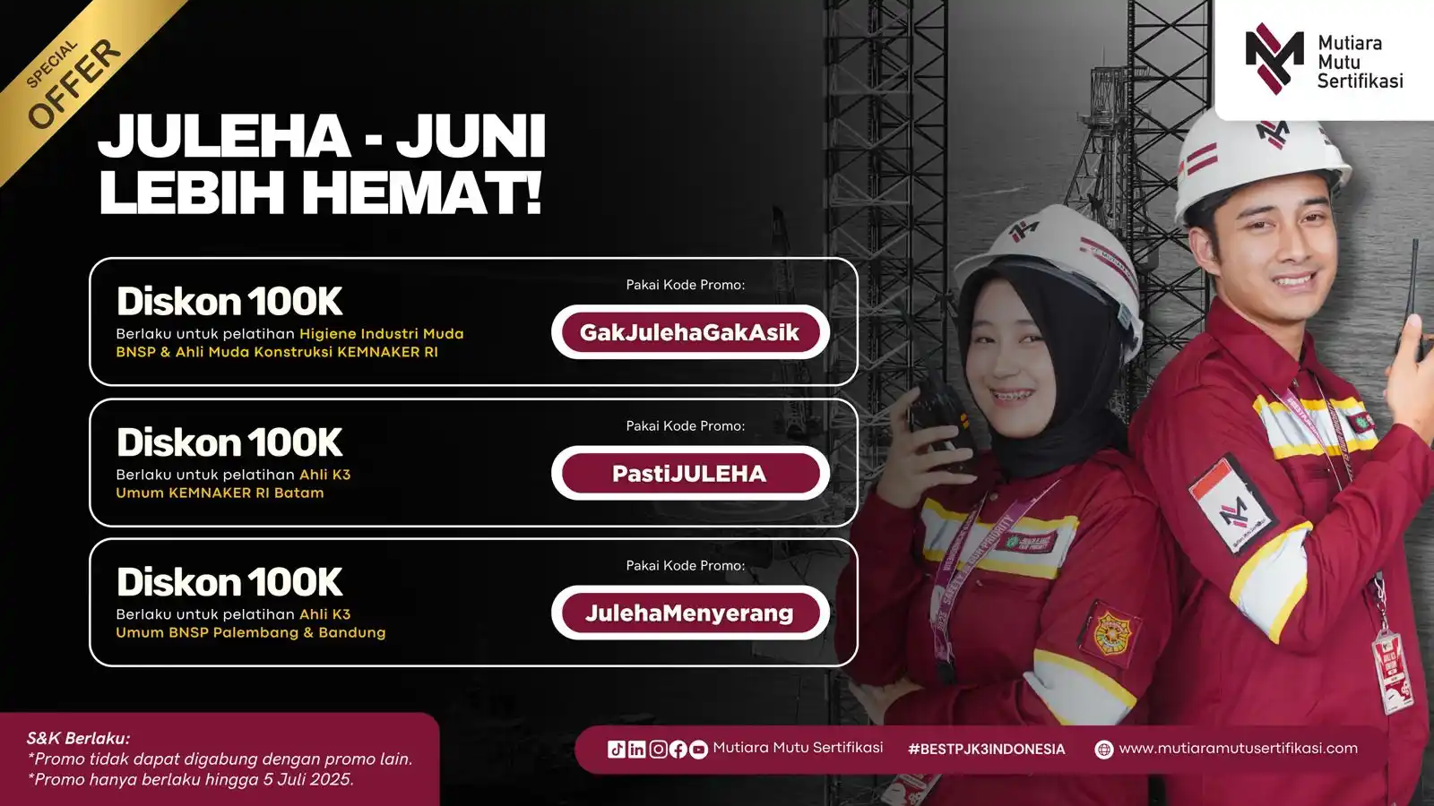 Image from INFO K3 & PELATIHAN K3 GRATIS: 📢 PENGUMUMAN PROMO!!! 🔥 Biar makin SEMANGAT menjalani setengah tahu...