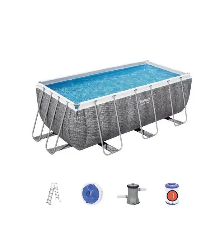 Image from PrezzoFolle: 🛍 _PISCINA FUORI TERRA CON STRUTTURA RETTANGOLARE BESTWAY "POWER STEE...