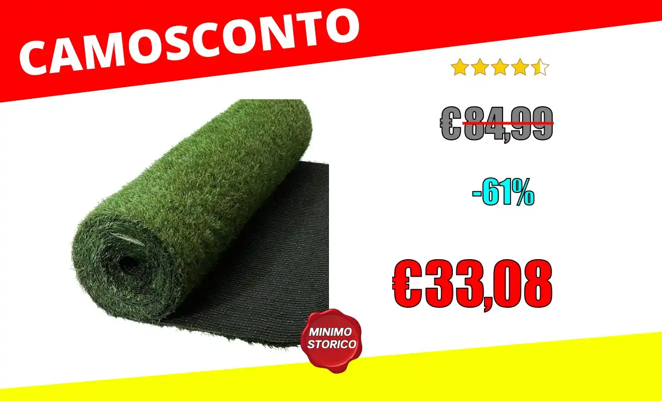 Image from OfferteSconto: *Prato sintetico 2 cm WERKA PRO 1 x 10 m (cioè 10m²)* ❌ ~84,99€~ 💰...