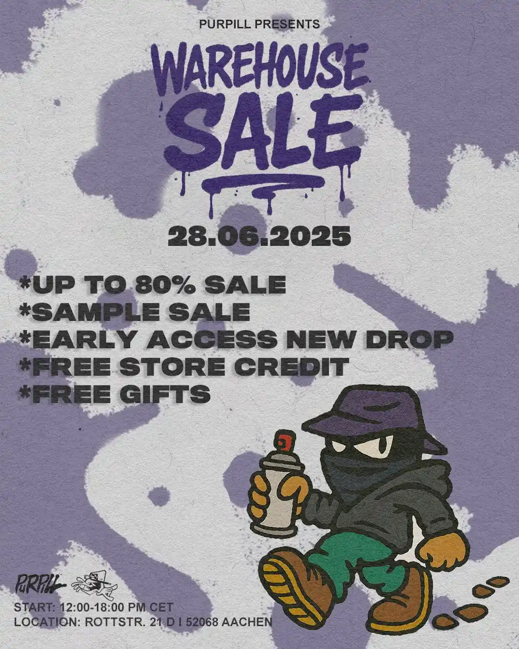 Image from Purpill: 🟣 *PURPILL WAREHOUSE SALE – 28.06.2025* Unser erstes Live-Event ever....
