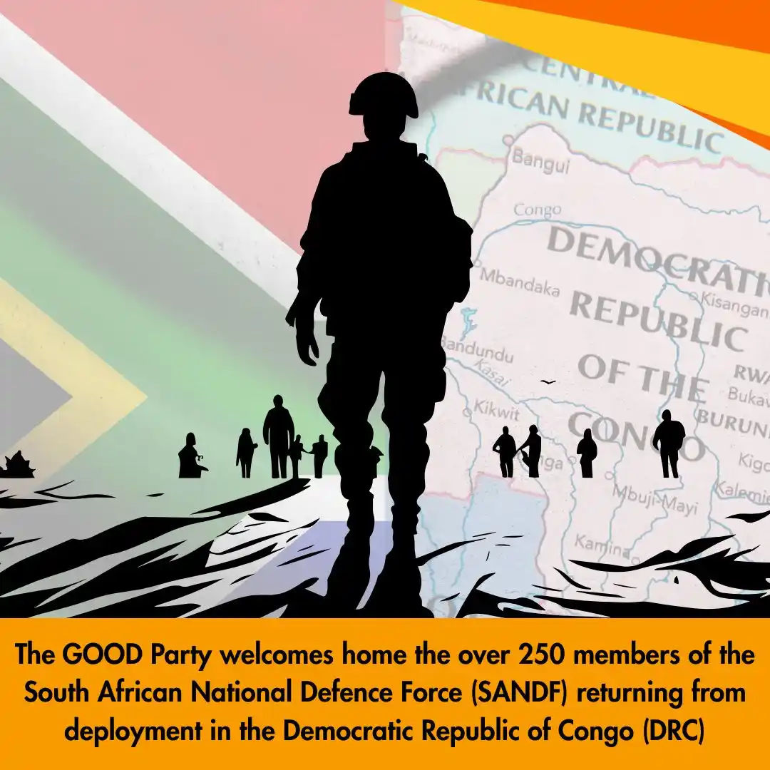 Image from GOOD: *SANDF RETURNS FROM DRC:  A MOMENT TO HONOUR, REFLECT, AND RECOMMIT* B...