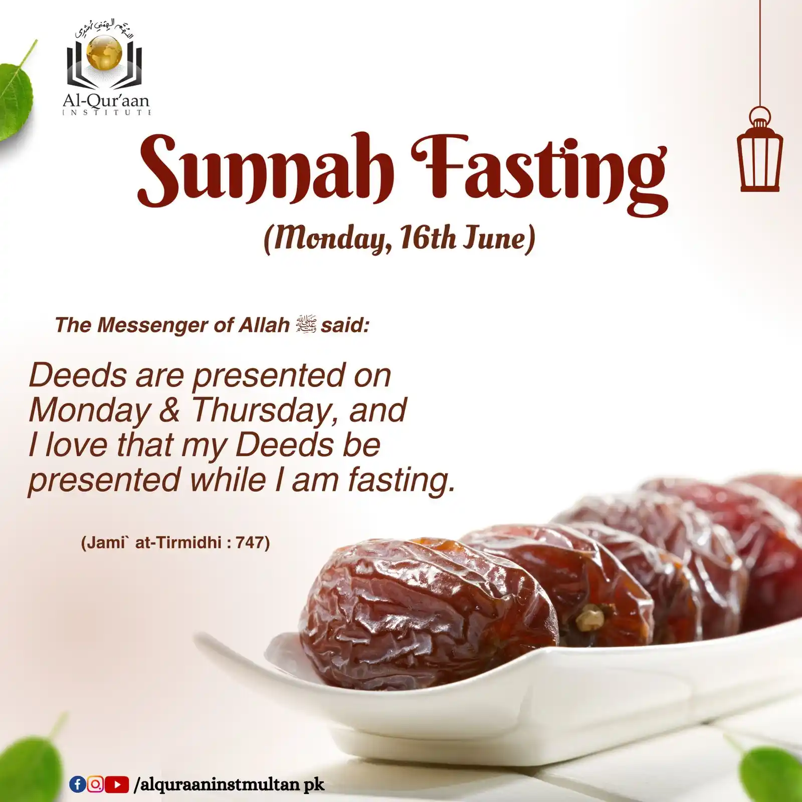 Image from Al Quraan Institute Multan: —SUNNAH FASTING—   <a class="text-blue-500 hover:underline cursor-poin...