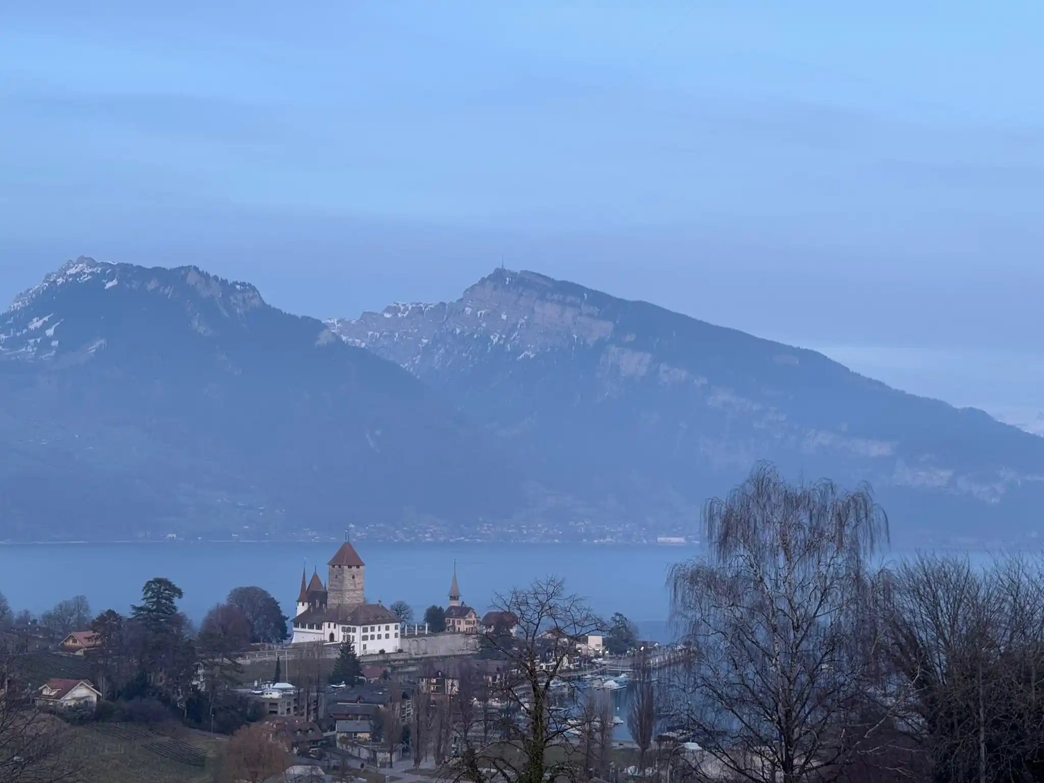 Image from Can’s Travel Logs 🏖️: Sunrise or sunset? Spiez, Switzerland. Feb 2025...