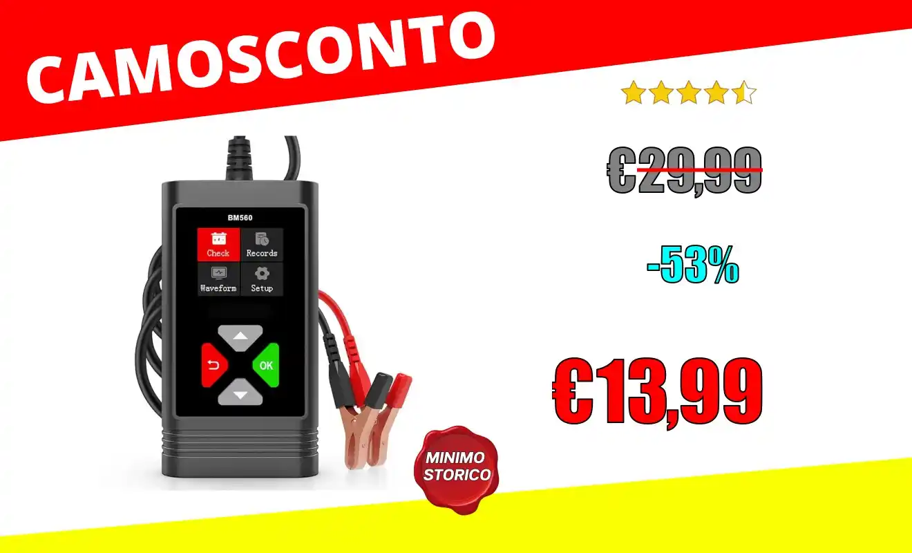 Image from OfferteSconto: *Tester Batteria Auto 6V 12V,BM560 100-2000 CCA Alternatore Automotive...