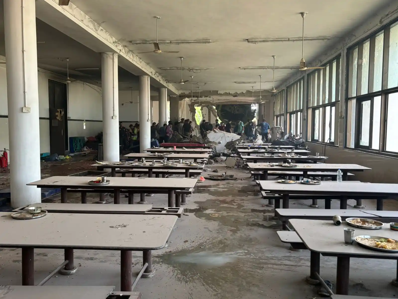 Image from SDC WORLD: The Air India plane crashed directly on the BJ Medical College UG host...