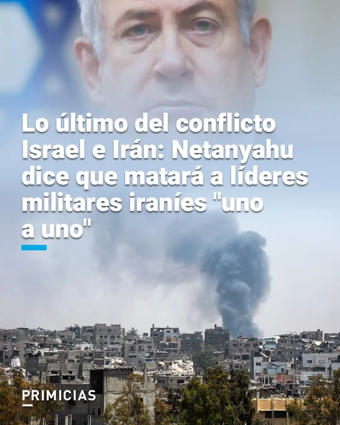Image from PRIMICIAS: 🔴 VIDEO Mientras el premier de Israel, Benjamín Netanyahu, amenaza c...