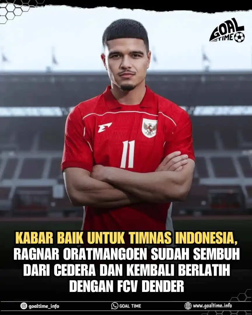 Image from GOAL TIME: Winger Timnas Indonesia, Ragnar Oratmangoen telah sembuh dari cedera. ...