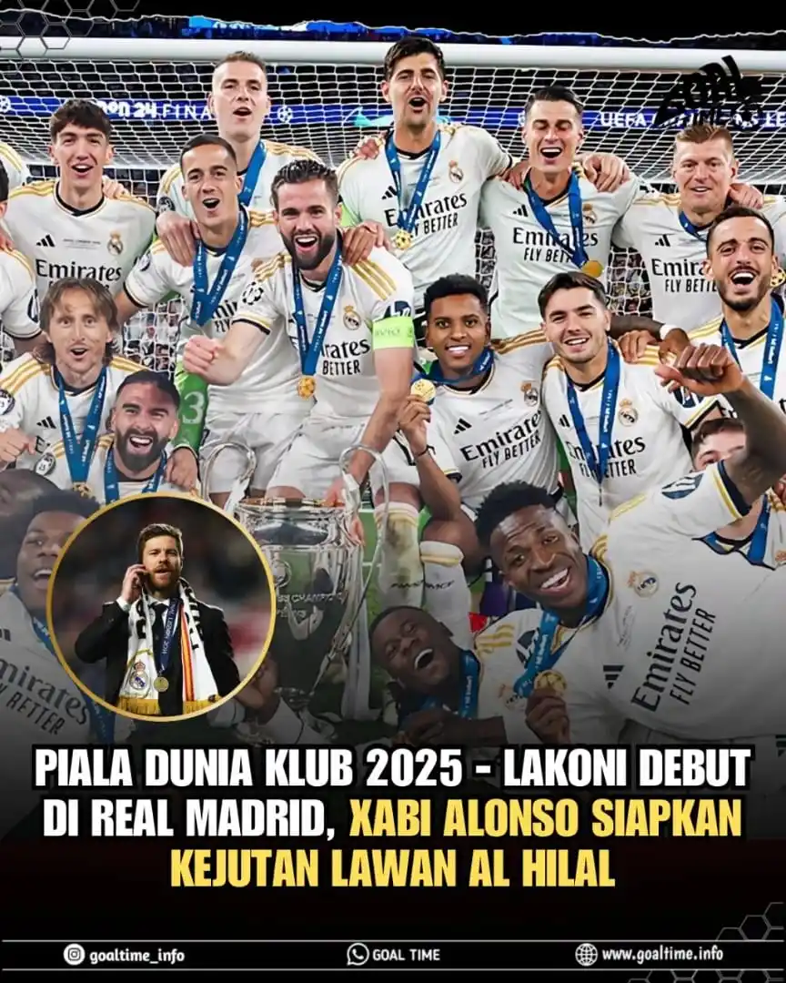 Image from GOAL TIME: Xabi Alonso akan melakoni debutnya sebagai pelatih baru Real Madrid sa...