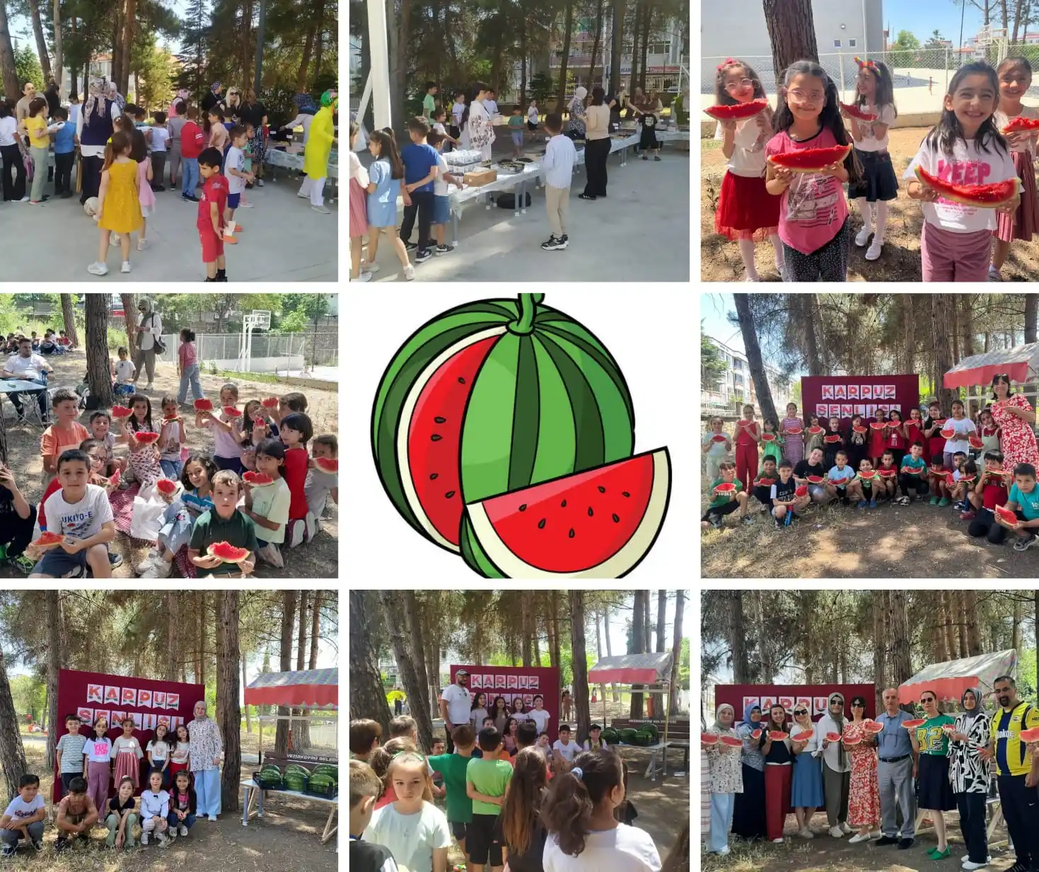 Image from Vezirköprü İlçe Milli Eğitim Müdürlüğü: *🎉 Abdullah Şükrü Uluçay İlkokulu'nda Karpuz Şenliği Coşkusu 🍉*  Dön...