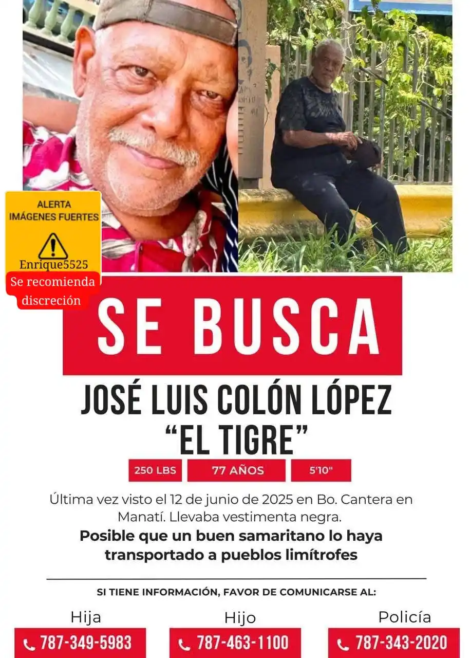 Image from Enrique 5525  News🌎 🇵🇷: 🔍 ACTUALIZACIÓN EN LA BÚSQUEDA DE JOSÉ LUIS COLÓN  El comisionado Áng...
