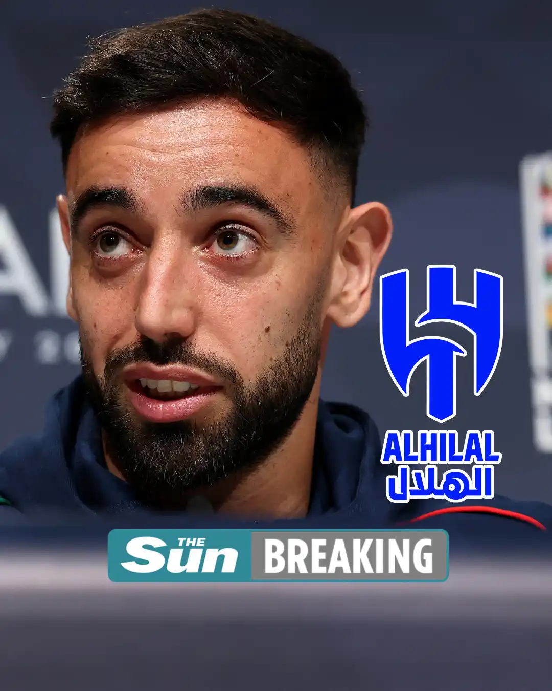 Image from The Sun - Man Utd: BREAKING: Bruno Fernandes breaks silence on £200million Al-Hilal trans...