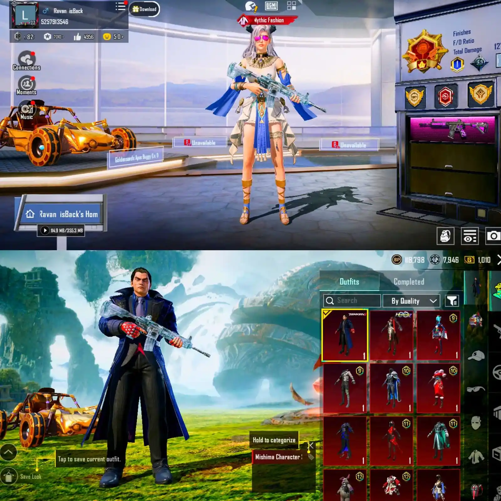 Image from 🇮🇳 𝗠𝗔𝗬𝗔𝗡𝗞 𝗛𝗨𝗕 🇮🇳: *🔺CHEAPEST GC 5 WITH MYTHIC FASHION🔺* ~*LVL 77 + 56 MF + GOLDENSAND...