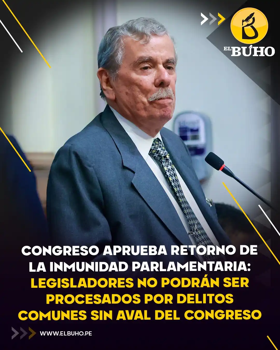 Image from El Búho.pe 🦉: ‼️‼️Con 92 votos a favor, el Congreso aprobó restituir la inmunidad pa...