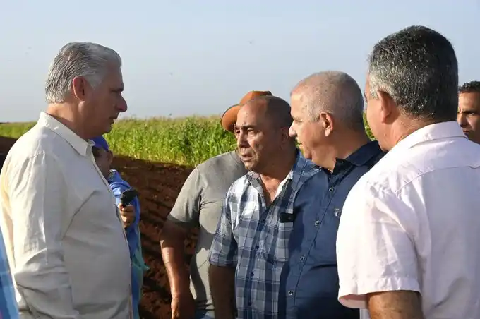 Image from Razones de Cuba: 🇨🇺🌱 ¡Díaz-Canel recorre polos productivos en Mayabeque!  El Preside...