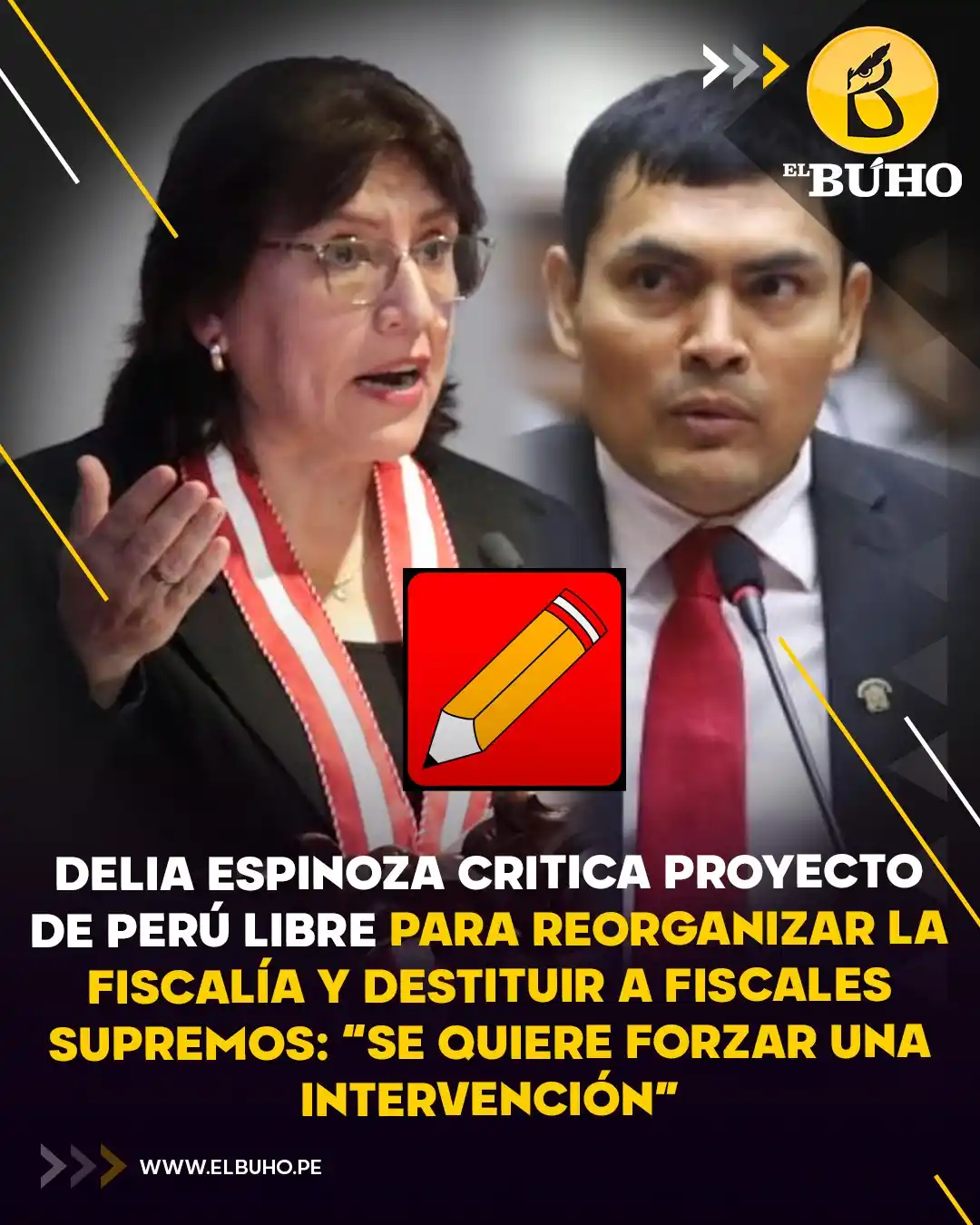 Image from El Búho.pe 🦉: ‼️‼️Delia Espinoza cuestionó el proyecto de Américo Gonza (Perú Libre)...