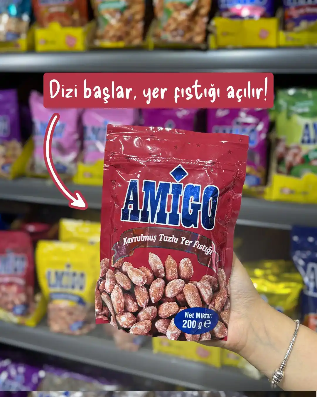 Image from Şok Marketler: Dizi başlar, Amigo yer fıstığı açılır ‼️   Mağaza stokları ile sınırlı...