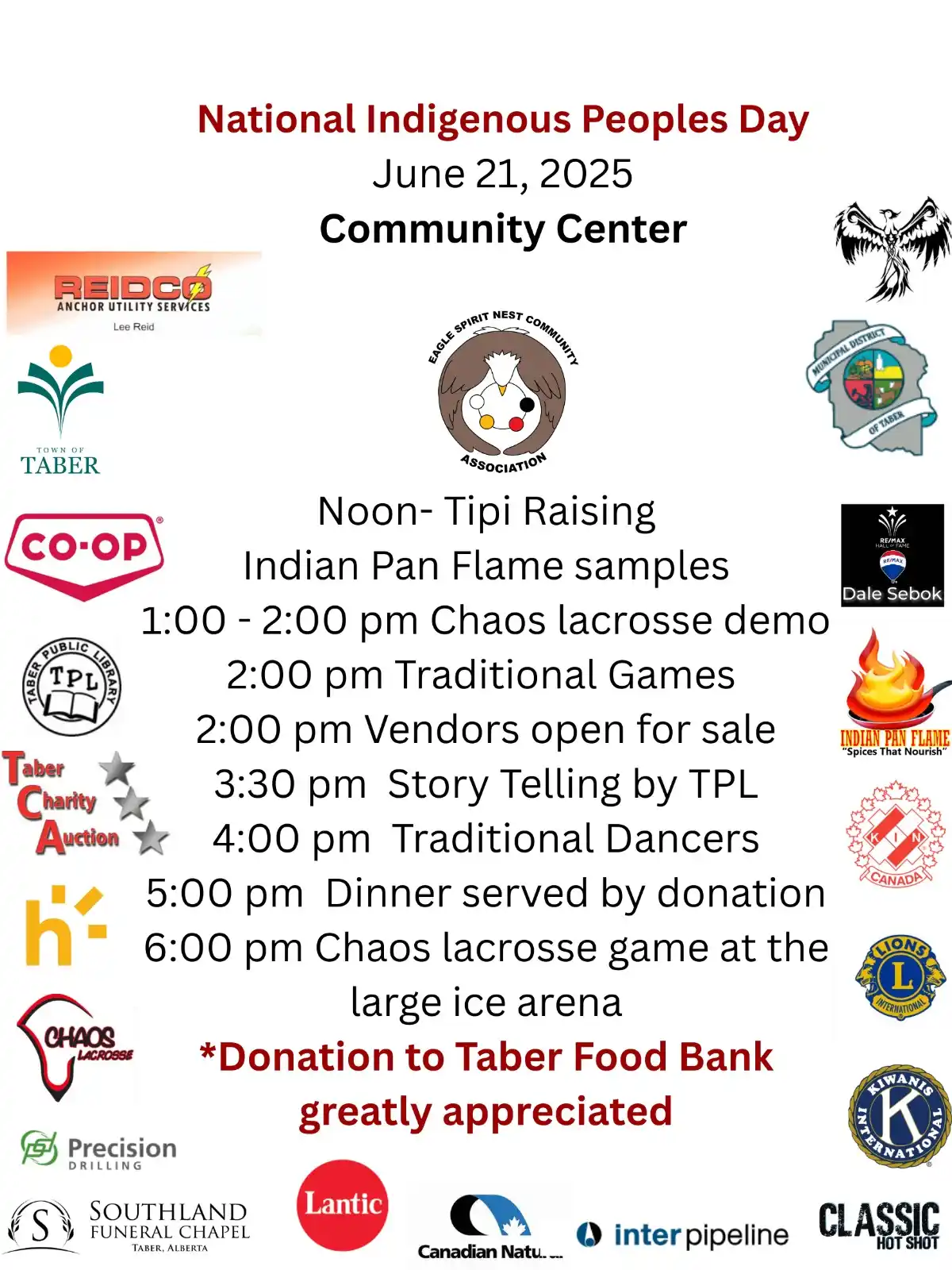 Image from Municipal District of Taber: ***Due to weather, the event will be held indoors at the Taber Communi...