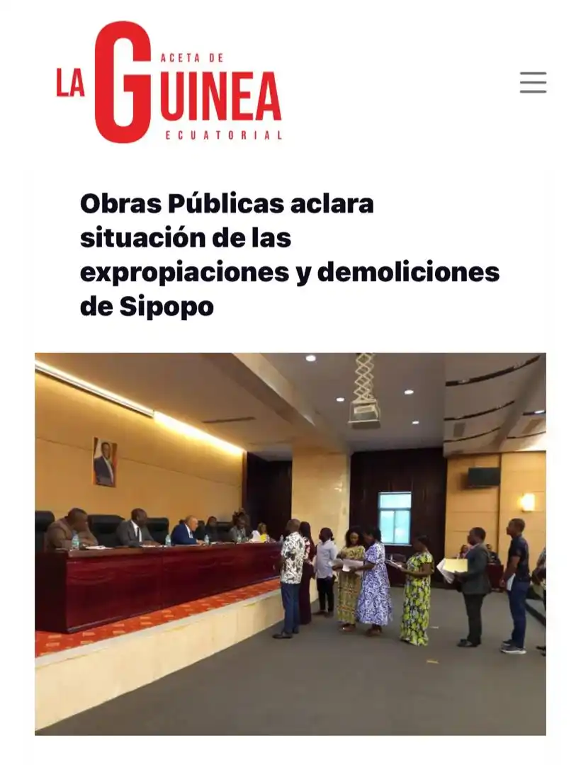 Image from La Gaceta de Guinea Ecuatorial : El Ministerio de Obras Públicas ha ofrecido este martes 17 de junio un...